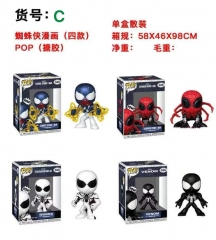 4PCS/SET 10CM POP Spider-Man Cartoon Anime PVC Figures