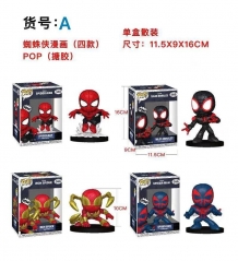4PCS/SET 10CM POP Spider-Man Cartoon Anime PVC Figures