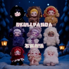 SKULLPANDA3代不眠剧场潮玩公仔娃娃毛绒玩偶盲盒光织园搪胶脸