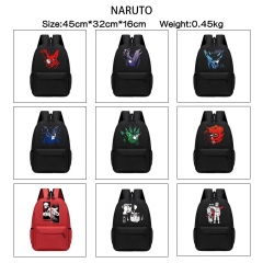 10 Styles Naruto Cartoon Oxford Cloth Anime Backpack Bag