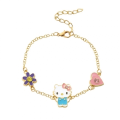Sanrio Hello Kitty Cartoon Anime Alloy Bracelet