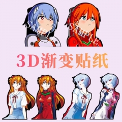 新世纪福音战士EVA幻术贴纸渚薰明日香绫波丽3D渐变变图光栅贴卡