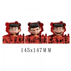 哪吒3D渐变贴纸3D光栅变图贴纸冰箱贴防水车贴哪吒二次元周边贴饰