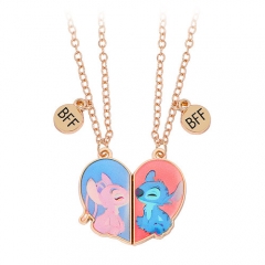 2 Styles Lilo & Stitch Cartoon Anime Alloy Necklace