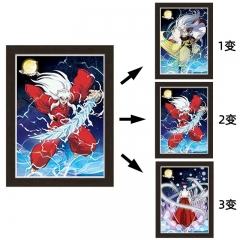 Inuyasha Cartoon Anime 3D Poster Painting With Frame