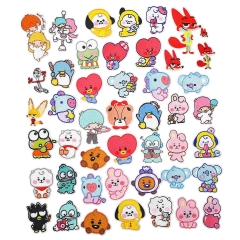 新款经典卡通电脑绣花贴小女孩小猫小羊企鹅刺绣布贴服饰补丁