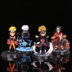 OPP Bag）4PCS/SET  9cm Naruto Uzumaki Naruto Cartoon Anime PVC Figures