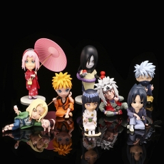 OPP Bag）8PCS/SET  9cm Naruto Uzumaki Naruto Cartoon Anime PVC Figures