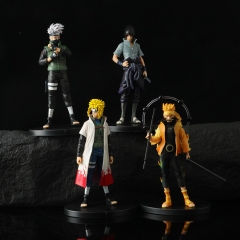 4PCS/SET 16.5cm-17cm Naruto Uzumaki Naruto Cartoon Anime PVC Figures