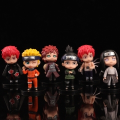 OPP Bag）6PCS/SET 9cm Naruto Cartoon Anime PVC Figures