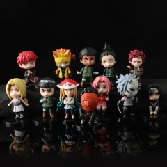 12PCS/SET 10cm-10.5cm Naruto Uzumaki Naruto Cartoon Anime PVC Figures