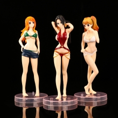 袋装 3款海贼王手办 泳装娜美女帝布琳公仔玩具蛋糕摆件