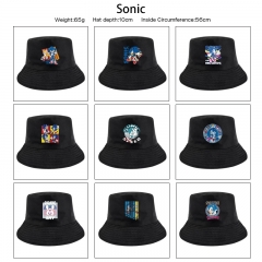 10 Styles Sonic the Hedgehog Cartoon Sun Hat Cap Anime Bucket Hat