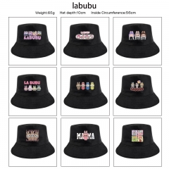 labubu 动漫印花户外渔夫帽遮阳帽