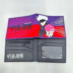 Jujutsu Kaisen Cartoon Purse PVC Anime Short Wallet