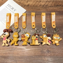 卡通加菲猫钥匙挂件动漫小汽车钥匙链学生书包包挂饰娃娃机小礼品