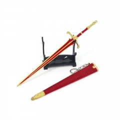 艾尔登游戏周边骑士大剑带鞘22CM全金属工艺品摆件