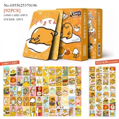 新款92张卡通动漫小卡蛋黄君收藏照片卡贴纸装饰卡礼品LOMO卡批发