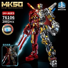 2002PCS Marvel Iron Man Plastic Anime Building Blocks Model Toy Doll