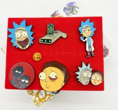 2 Styles Rick and Morty Cartoon Anime Keychain Set