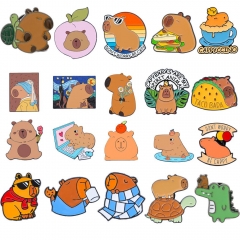 54 Styles Capybara Cartoon Pin Anime Alloy Brooch