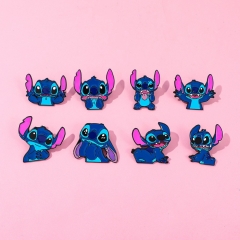 8 Styles Lilo & Stitch Cartoon Pin Anime Alloy Brooch