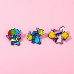 3 Styles Lilo & Stitch Cartoon Pin Anime Alloy Brooch