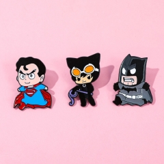 3 Styles Batman Cartoon Pin Anime Alloy Brooch