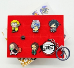 Demon Slayer: Kimetsu no Yaiba Cartoon Anime Keychain Set