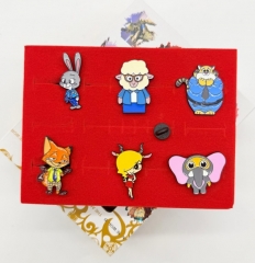 Zootopia Cartoon Anime Keychain Set