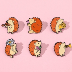 6 Styles Hedgehog Cartoon Pin Anime Alloy Brooch