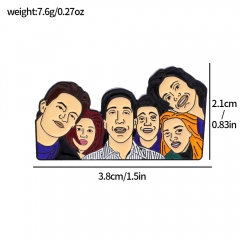 欧美影视老友记人物金属徽章Friends瑞秋莫妮卡合金胸针配饰别针