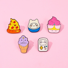 5 Styles Adventure Time Cartoon Pin Anime Alloy Brooch