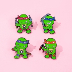 4 Styles Teenage Mutant Ninja Turtles Cartoon Pin Anime Alloy Brooch