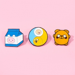 3 Styles Adventure Time Cartoon Pin Anime Alloy Brooch