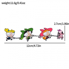 The Powerpuff Girls Cartoon Pin Anime Alloy Brooch