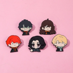 5 Styles Harry Potter Cartoon Pin Anime Alloy Brooch