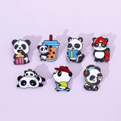 7 Styles Panda Cartoon Pin Anime Alloy Brooch