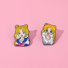 个性创意日漫美少女战士金属徽章可爱月野兔水兵月合金胸针配饰