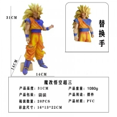 袋装 七龙珠 魔改 超级赛亚人3代 孙悟空  高31cm 一箱20个