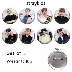 straykids-1 动漫马口铁徽章胸章(8个一套）58mm