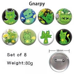 Gnarpy-1 动漫马口铁徽章胸章(8个一套）58mm