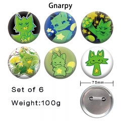 Gnarpy-1 动漫马口铁亮膜徽章胸章(75徽章6个一套）