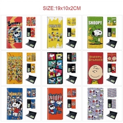 10 Styles Snoopy Cartoon PU Wallet Anime Long Purse