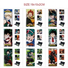 10 Styles My Hero Academia Cartoon PU Wallet Anime Long Purse