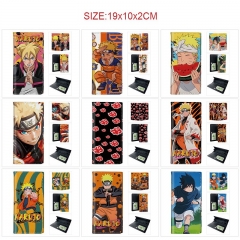 10 Styles Naruto Cartoon PU Wallet Anime Long Purse