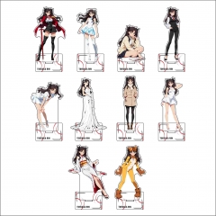 10 Styles Fate/stay night Tohsaka Rin Cartoon Anime Acrylic Standing Plate