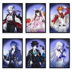 13 Styles Genshin Impact Cartoon Pin Anime Poster
