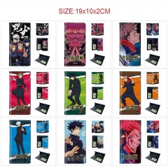 10 Styles Jujutsu Kaisen Cartoon PU Wallet Anime Long Purse