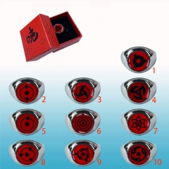 10 Styles Naruto Akatsuki Anime Alloy Ring